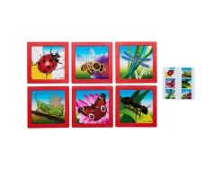 Puzzles souples avec cadre rolf les insectes 6 puzzles de 9 pieces