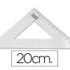 Équerre liderpapel 45 degrés biseautée dimension hypoténuse 20cm graduée échelle millimètres transparente économique