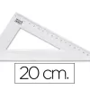 Équerre liderpapel 60 degrés 20cm biseautée graduée échelle millimètres transparente économique