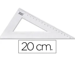 Équerre liderpapel 60 degrés 20cm biseautée graduée échelle millimètres transparente économique