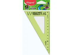 Équerre maped twist'n'flex 60 degrés 15cm graduée souple incassable ludique 3 coloris assortis bleu vert rose