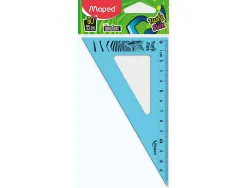 Équerre maped twist'n'flex 60 degrés 15cm graduée souple incassable ludique 3 coloris assortis bleu vert rose