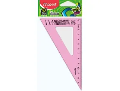 Équerre maped twist'n'flex 60 degrés 15cm graduée souple incassable ludique 3 coloris assortis bleu vert rose