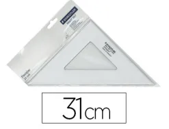 Équerre staedler mars plexiglas non graduée 45 degrés 31cm bords anti-tâches 1 biseau gravé ineffaçable