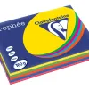 Ramette clairefontaine assortiments 160g 5x 50 fuilles a4 coloris intenses jaune bleu vert fuchsia rouge