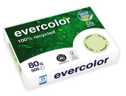 Ramette clairefontaine evercolor papier couleur a4 80g recycle 500 feuilles coloris vert