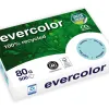 Ramette clairefontaine evercolor papier couleur a4 80g recycle 500 feuilles coloris bleu