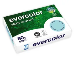 Ramette clairefontaine evercolor papier couleur a4 80g recycle 500 feuilles coloris bleu