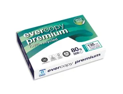 Ramette papier recyclé clairefontaine evercopy premium blanc format a4 80 g cie 135 paquet 500