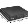 Range-dosettes cep take a break 3 tiroirs polystyrene resistant 6 compartiments capsules café 34,2x32,7x6,9cm noir