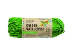 Raphia vegetal clairefontaine coloris vert pelote 50g