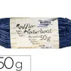 Raphia végétal brin 1m pelote 50g coloris bleu