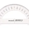 Rapporteur liderpapel 180 degrés deux échelles opposées 0 degrés 180 degrés base 14cm plastique transparent économique