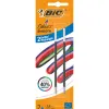 Recharge bic stylo-bille 4 couleurs smooth pointe moyenne 1mm encre bleue blister 2 unites