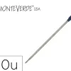 Recharge bille monteverde cross m pointe moyenne coloris bleu tube 50 unites