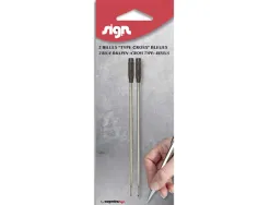 Recharge bille sign cross pointe moyenne coloris noir blister 2 unites
