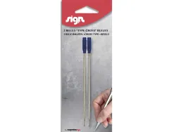Recharge bille sign cross pointe moyenne coloris bleu blister 2 unites