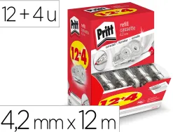Recharge de correction pritt refill flex dimensions 4,2mmx12m pack 12+4 unites