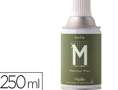 Recharge diffuseur coldis senteur mentholée équipée valve doseuse 85 microlitres 3000 pulvérisations aérosol 250ml