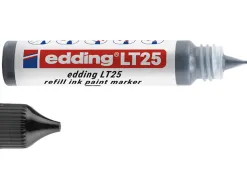 Recharge edding lt 25 encre marqueur peinture ecoline 25ml coloris noir