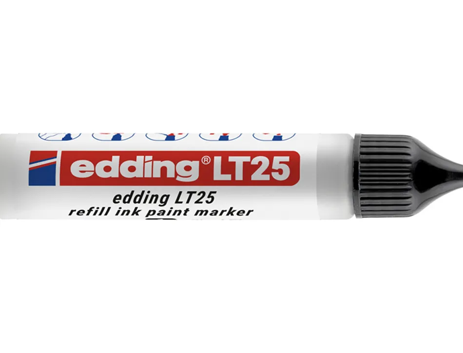 Recharge edding lt 25 encre marqueur peinture ecoline 25ml coloris blanc