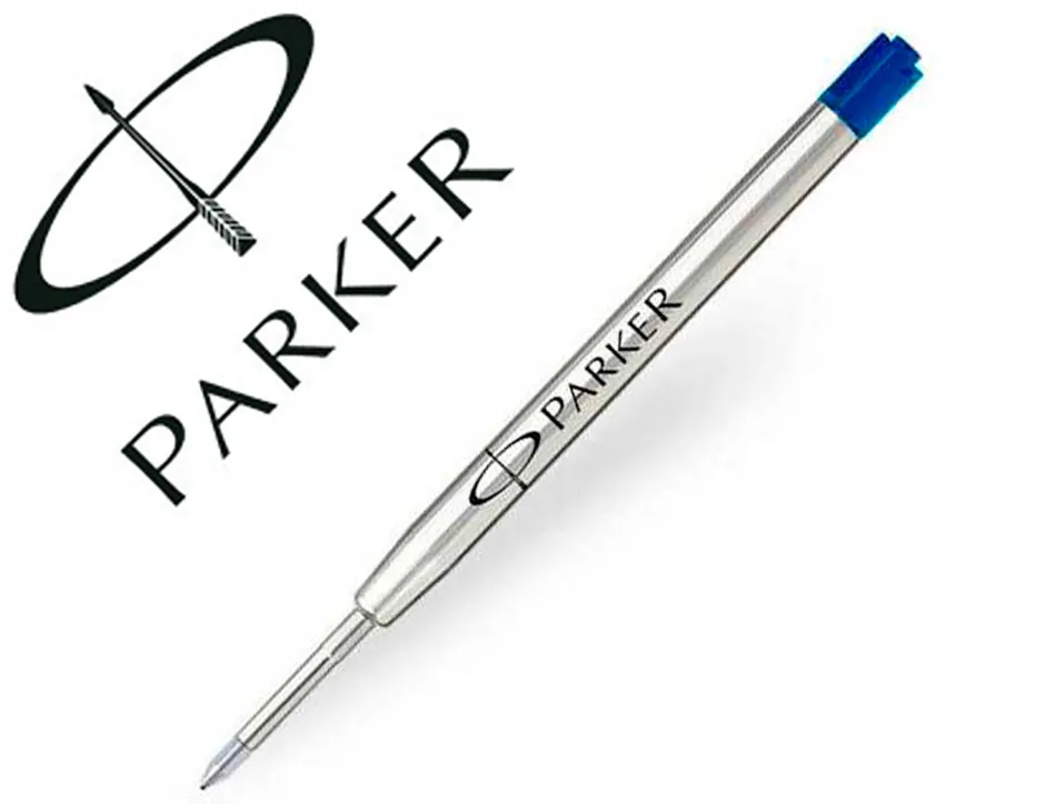 Recharge encre parker quink pour stylo-bille pointe large encre bleue
