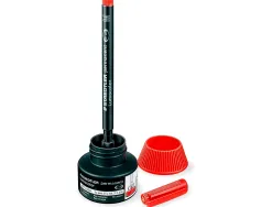 Recharge feutre permanent staedtler lumocolor 487 17 pour feutres 313/314/317/318 flacon 15ml coloris rouge