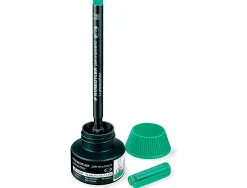 Recharge feutre permanent staedtler lumocolor 487 17 pour feutres 313/314/317/318 flacon 15ml coloris vert