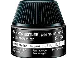 Recharge feutre permanent staedtler lumocolor 487 17 pour feutres 313/314/317/318 flacon 15ml coloris noir