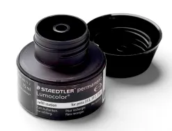 Recharge feutre permanent staedtler lumocolor 487 17 pour feutres 313/314/317/318 flacon 15ml coloris noir