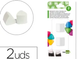 Recharge gomme taille-crayons liderpapel triangulaire sans pvc blister 2 unités