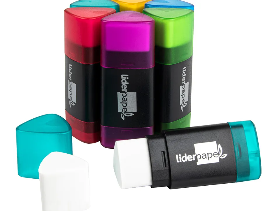 Recharge gomme taille-crayons liderpapel triangulaire sans pvc blister 2 unités