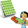 Recharge gommettes geometriques cleopatre 60f 1800 gommettes 18mm coloris vert + 1200 gommettes rondes