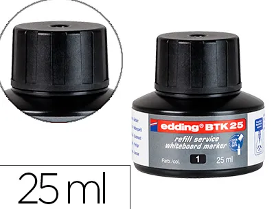 Recharge marqueur edding btk-25 tableau blanc couleur noir flacon 25ml