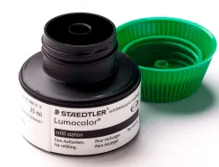 Recharge marqueur permanent staedtler lumocolor 488 48 pour marqueurs compacts 348 flacon 20ml coloris vert