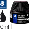 Recharge marqueur permanent staedtler lumocolor 488 48 pour marqueurs compacts 348 flacon 20ml coloris noir