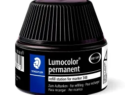 Recharge marqueur permanent staedtler lumocolor 488 48 pour marqueurs compacts 348 flacon 20ml coloris noir