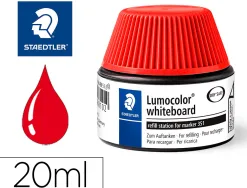 Recharge marqueur permanent staedtler lumocolor 488 48 pour marqueurs compacts 348 flacon 20ml coloris rouge