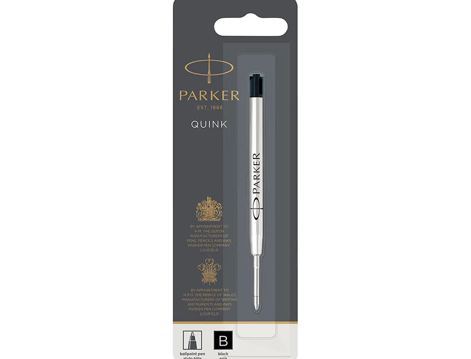 Recharge parker stylo-bille métal pointe large coloris noir