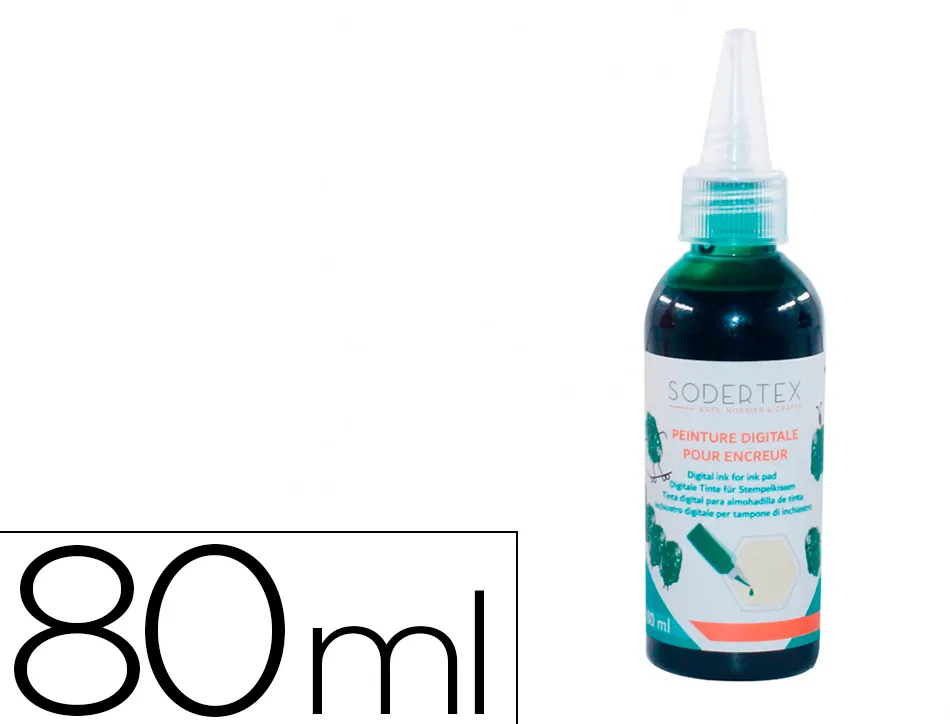 Recharge peinture sodertex vert pour encreurs digitaux - 80 ml - 1 pc - 1 coloris