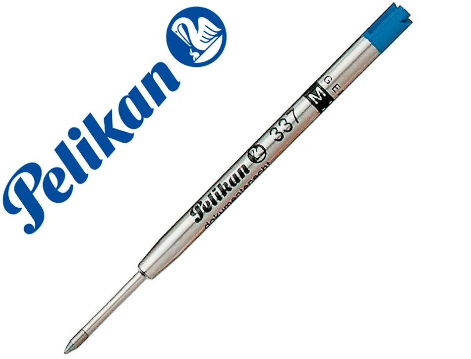Recharge pelikan stylo-bille métal largeur moyenne coloris bleu
