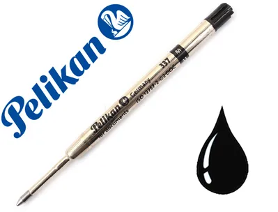 Recharge pelikan stylo-bille métal largeur moyenne coloris noir