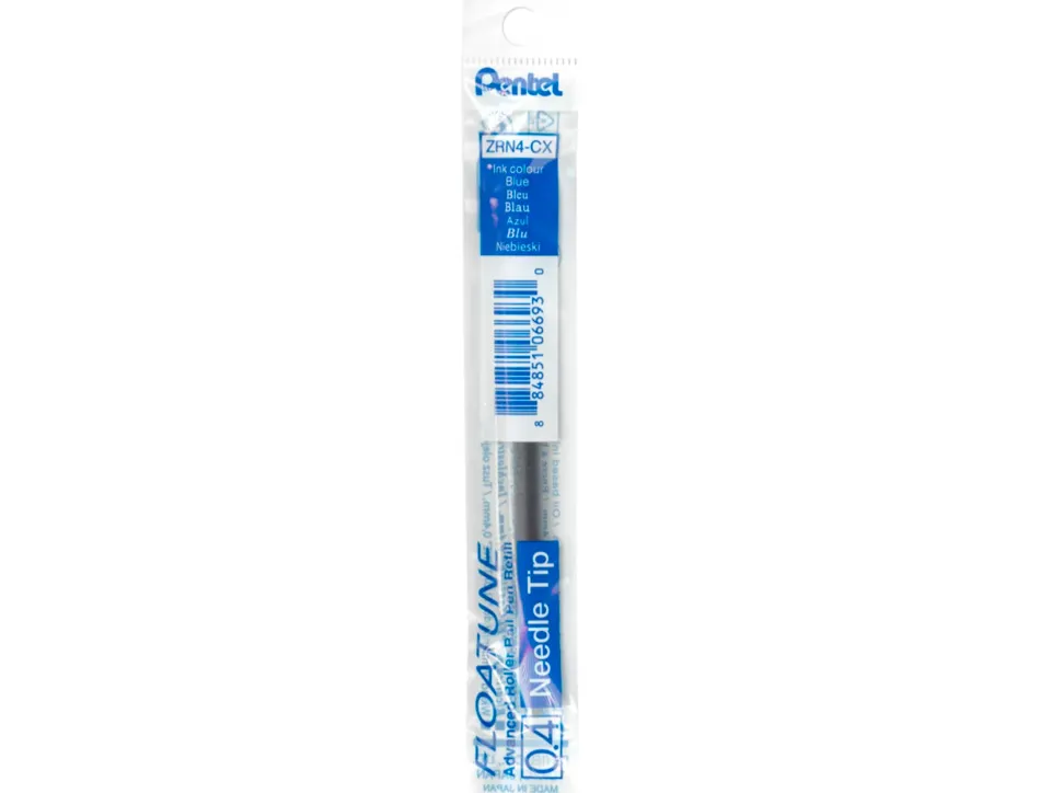 Recharge pentel roller floatune retractable encre bleue