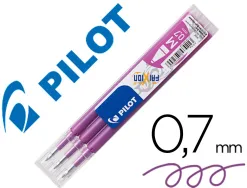 Recharge pilot frixion ball pointe moyenne coloris mauve set 3 unites