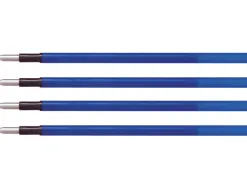 Recharge pilot frixion ball 4 colors pointe fine encre bleue blister 4 unites