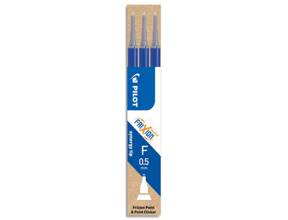 Recharge pilot frixion ball largeur fine coloris bleu set de 3 unités