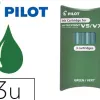 Recharge pilot roller v5 et v7 niveau encre liquide visible écologique régulateur débit coloris vert set de 3 unités