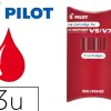 Recharge pilot roller v5 et v7 niveau encre liquide visible écologique régulateur débit coloris rouge set de 3 unités
