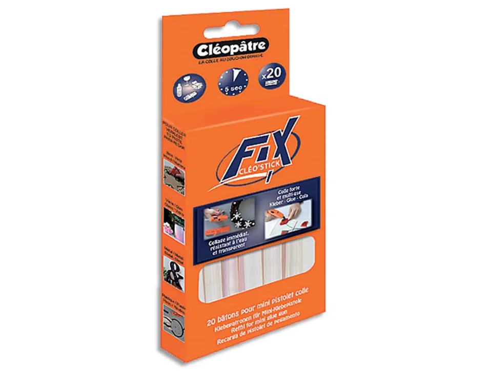 Recharge pistolet à colle cléopâtre pack 20 unités