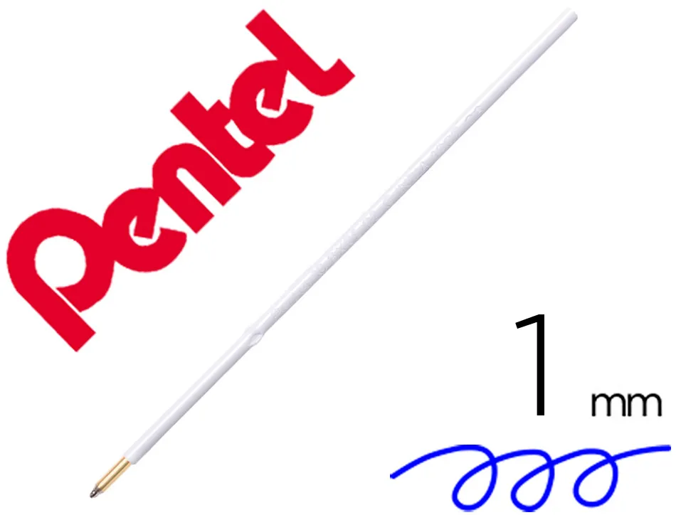 Recharge pour stylo-bille retractable pentel bx470 izee pointe large 1mm encre bleue sachet 2 unites